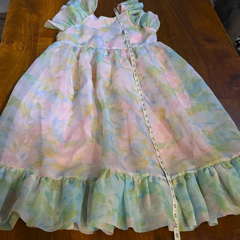 Selkie x Maison Amory Pastel Paints Ruffle Romance Dress Size Medium - Picture 7 of 10
